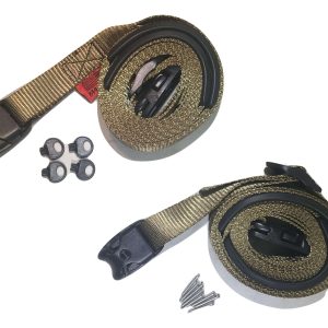 Olive Drab ACW Buckle 2 pc Wind Strap Kit Hot Tub Secure Spa Hurricane Tie Down  | SIZE OPTIONS