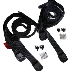 BLACK Standard Buckle Spa Cover Hot Tub Wind Securement Strap Complete Kit | SIZE OPTIONS
