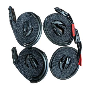 10 Ft Black Standard Buckle Spa Hot Tub Cover Adjustable Wind Straps | 2 COMPLETE KITS