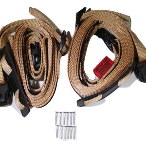 Tan Standard Buckle Spa Cover Hot Tub Wind Strap Complete Kit | LENGTH OPTIONS